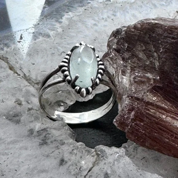 Carolyn Pollack Sterling Elongated Oval Moonstone Decorated Ring For Women